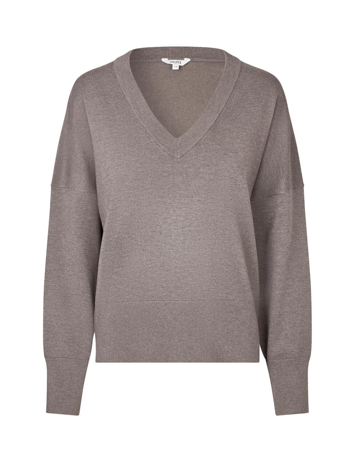 Gillian striktrøje pullover - Grey Melange